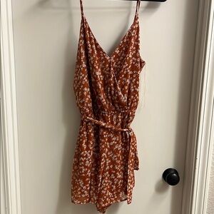 Daytrip Rust Floral Jumpsuit